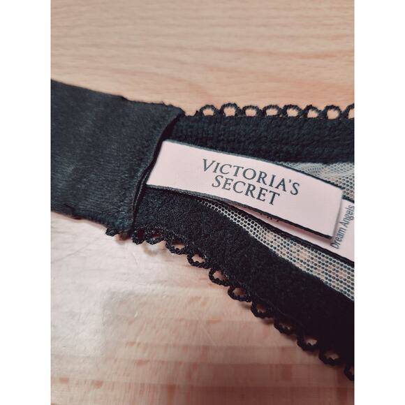 Victoria's Secret Dream Angels Black Lace Lined Demi/ Demi Double Size 32DDD(F) - Picture 9 of 10